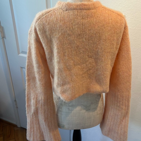 A.L.C. Cropped Mohair Peach sweater - Picture 3 of 6
